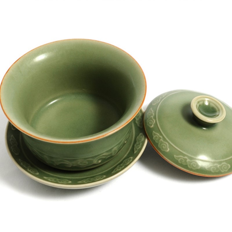Celadon Ceramic Cup - Высококачественный гайвань из селадона, креативный набор