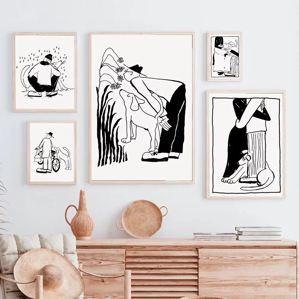 Korean Lifestyle & Kids Boutique Photos - Корейский минималистичный постер с изображением влюблённой