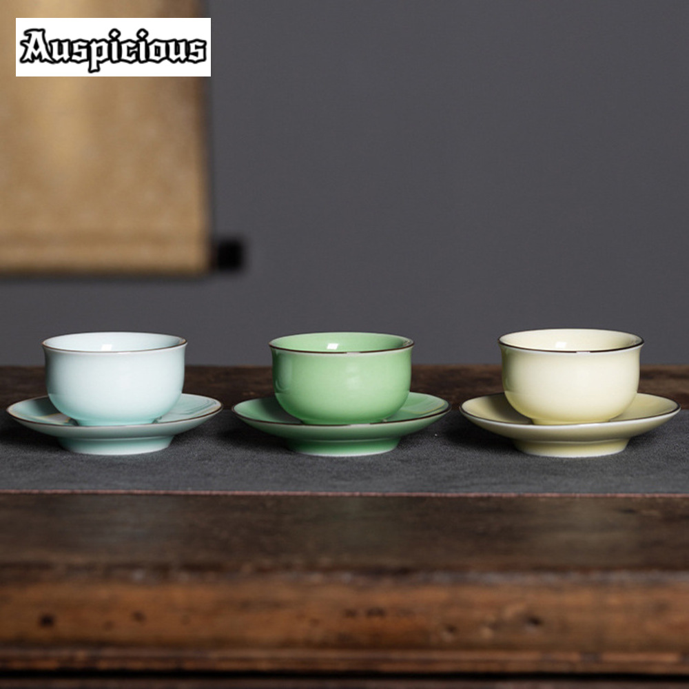 Чайная чашка с блюдцем, 70 мл – обзор и цена Celadon Ceramic Cup